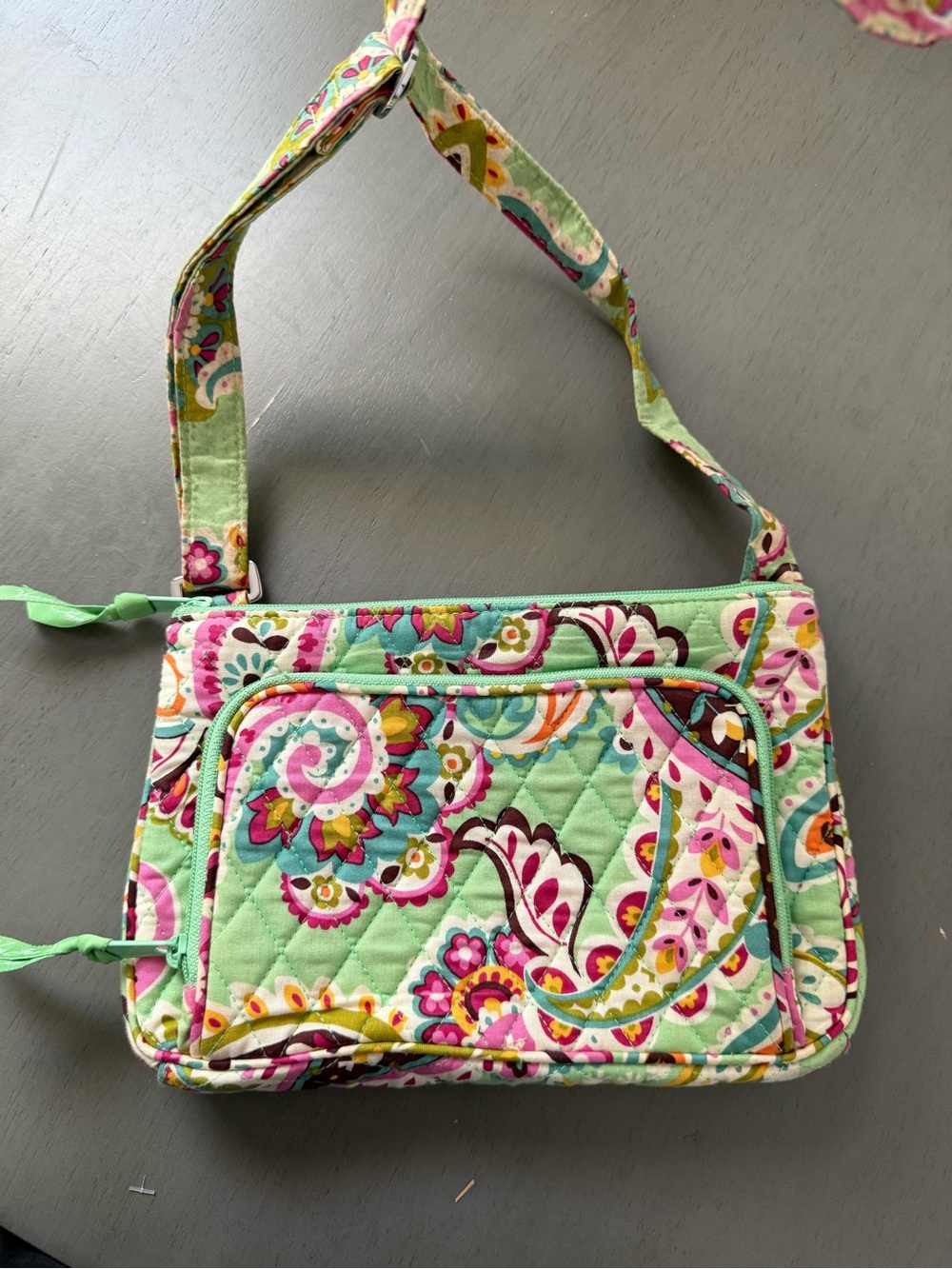 Vera Bradley Tutti Fruitti Paisley Shoulder Bag Handbag Crossbody Retired